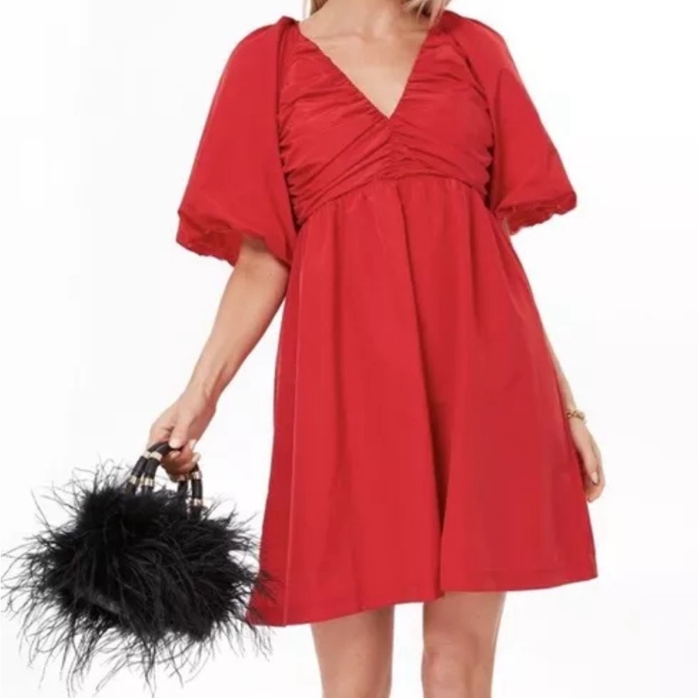 Tuckernuck Hyacinth House Dress Womens XL Red Courtney Mini Coquette Colorful